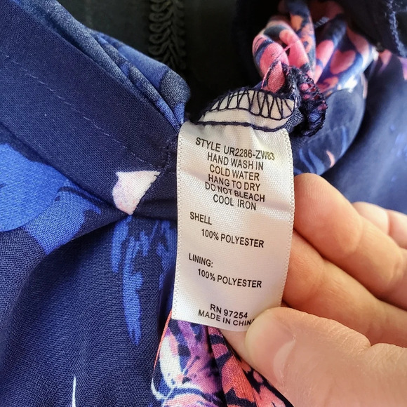 One Clothing Blue Tropical Long Sleeve Romper Size Small - Picture 16 of 16